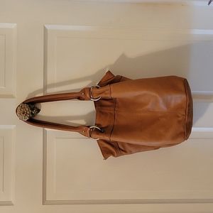 Tignanello brown leather hobo bag